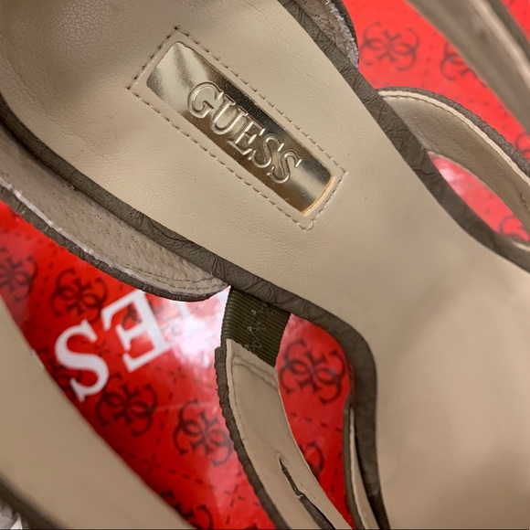 BNIB✨ GUESS Strappy Leather Heels Size 6.5 - Picture 6 of 13